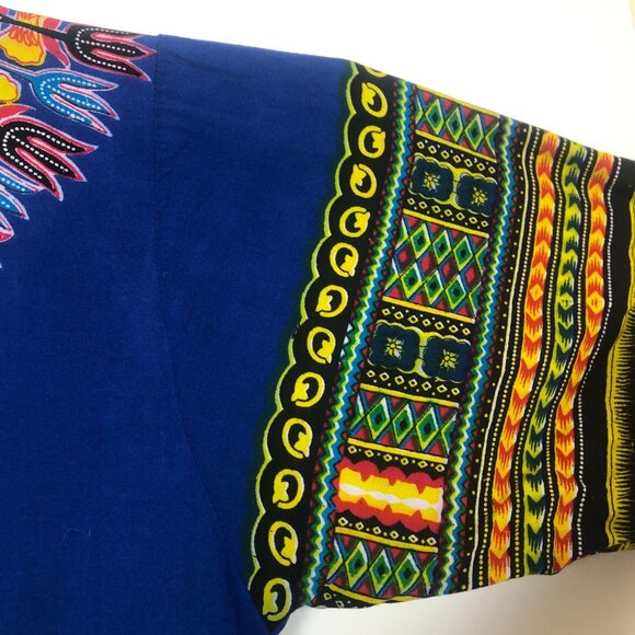 Kahyangan Dashiki Shirt XL Bold Batik Rayon Pullover Unisex Festival African - Picture 4 of 9